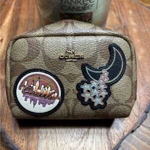 Coach Brown Patchwork Coin Purse